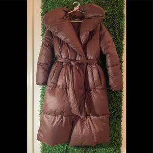 Brown Duvet Puffer Coat